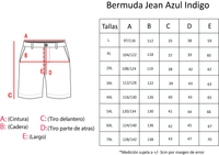 Bermuda jean azul índigo